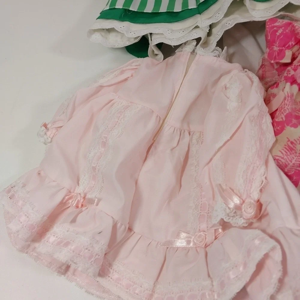 Vtg Lot Doll Clothes Accesories Irish Hawaiian Christening Duck Shoes Headband‎